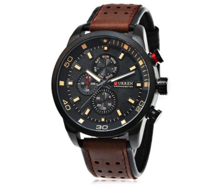 Curren 8250 Casual Quartz Curren Watch For Men - Black