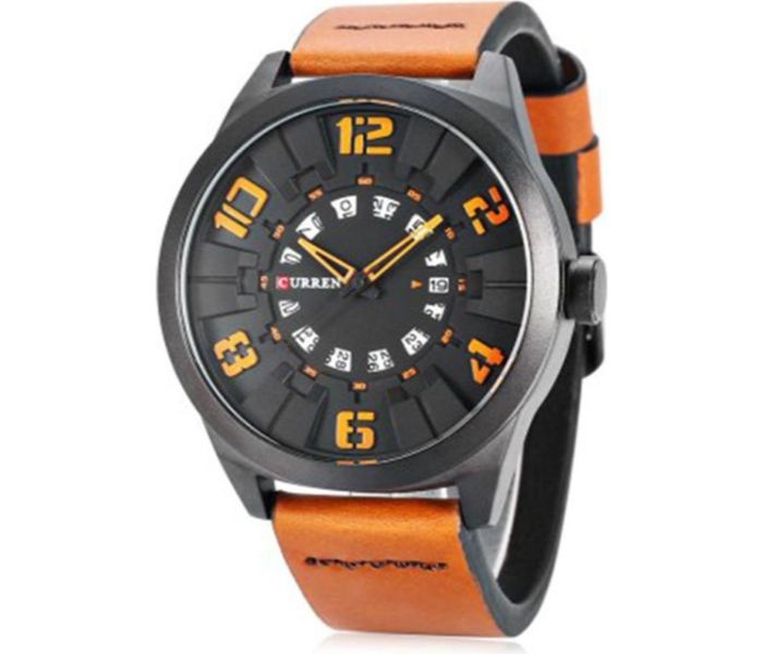 Curren 8258 Casual Quartz Curren Watch For Men - Orange