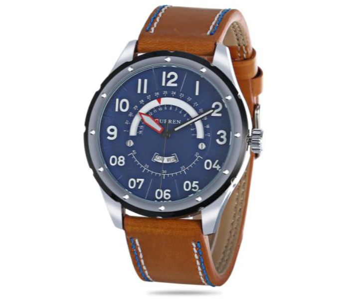 Curren 8267 Quartz Curren Watch For Men - Blue And Brown