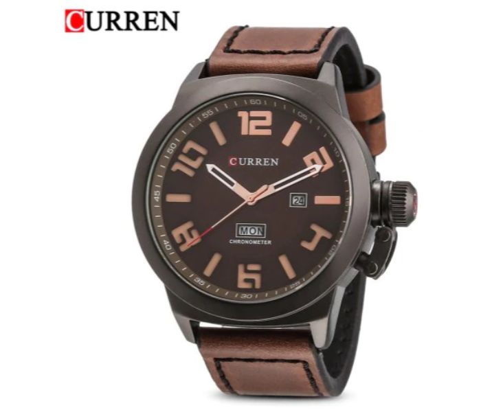 Curren 8270 Analog Quartz Curren Watch For Men - Brown