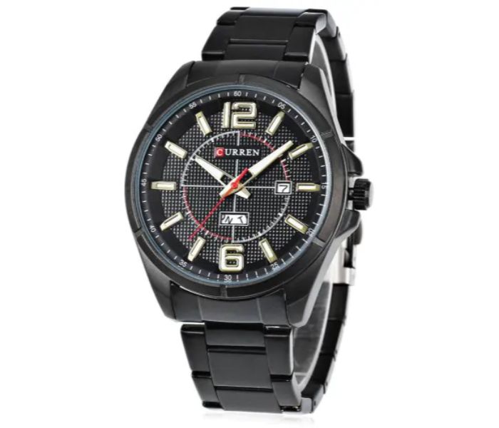 Curren 8271 Analog Quartz Curren Watch For Men - Black and Gold