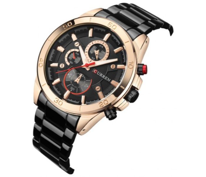 Curren 8275 Analog Business Curren Watch For Men - Black and Gold