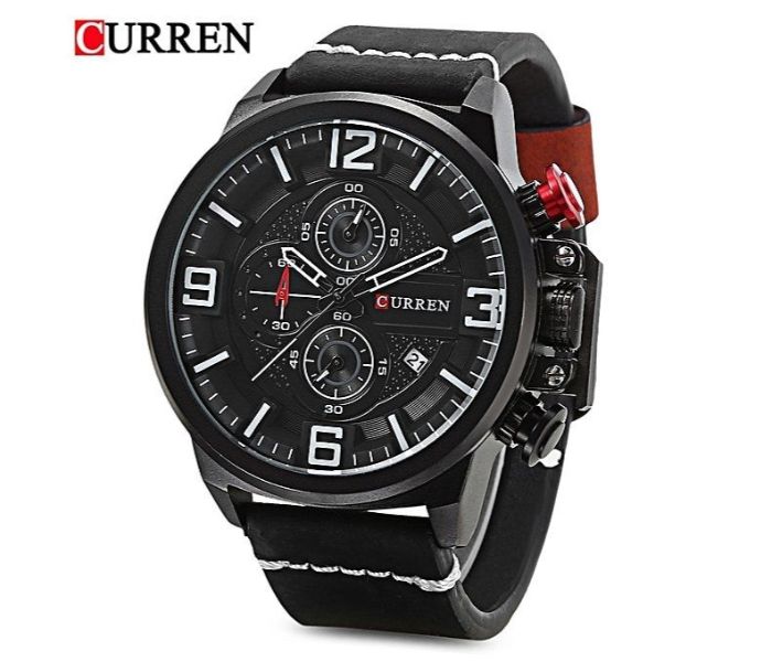 Curren 8278 Analog Quartz Curren Watch For Men - Black