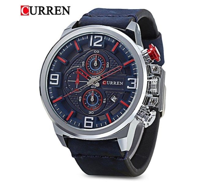 Curren 8278 Analog Quartz Curren Watch For Men - Blue