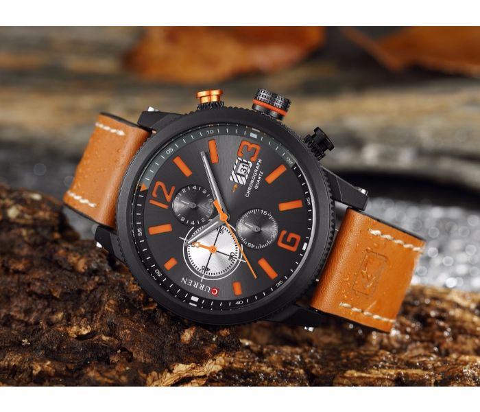 Curren 8281 Quartz Wristwatch For Men Brown and Black