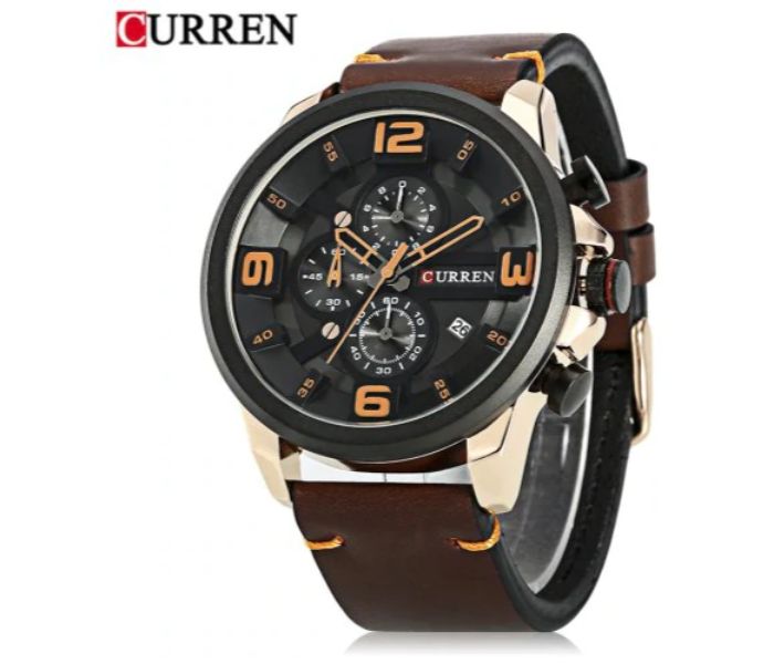 Curren 8288 Chronograph Curren Watch For Men - Black And Brown