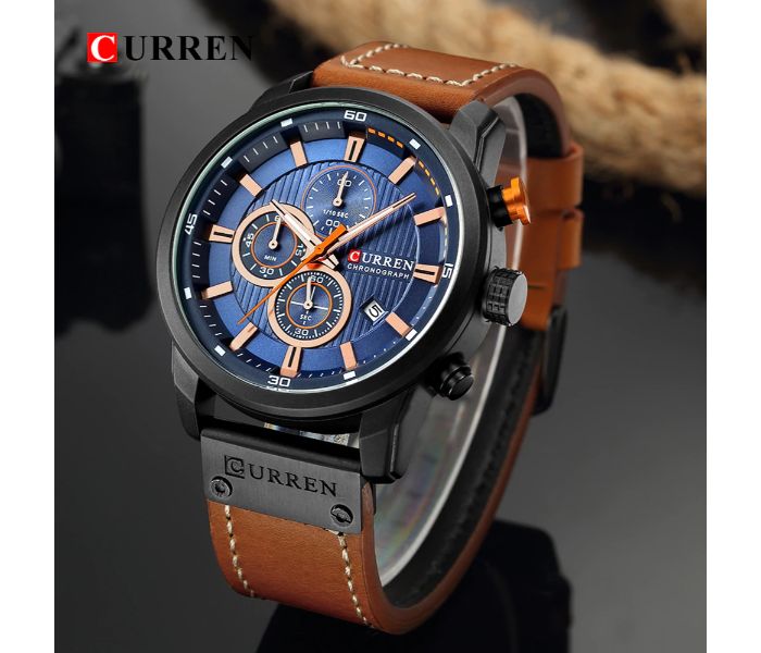 Curren 8291 Analog Sports Curren Watch For Men - Blue And Black