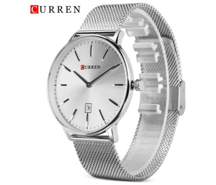 Curren 8302 Stainless Steel Analog Quartz Curren Watch For Men - Silver