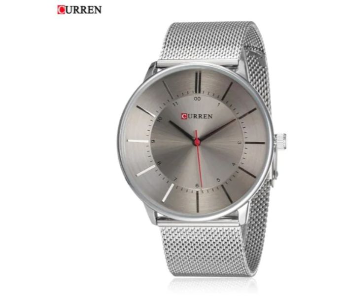 Curren 8303 Analog Quartz Curren Watch For Men - Silver