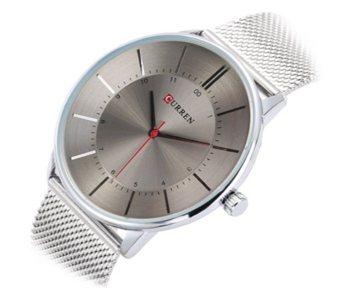 Curren 8303 Analog Quartz Curren Watch For Men - Silver