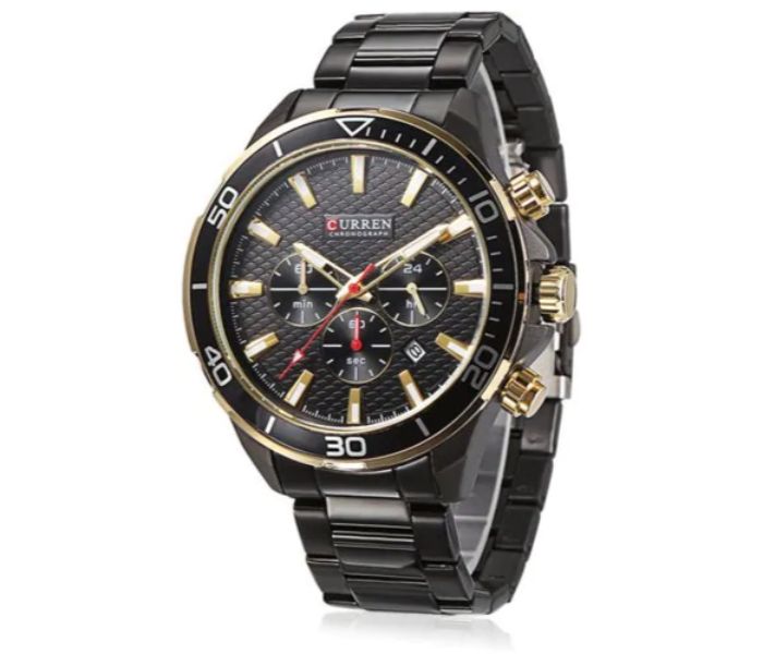 Curren 8309 Luxury Analog Quartz Curren Watch For Men - Black