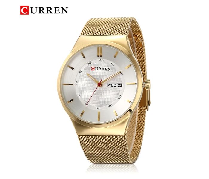 Curren 8311 Stainless Steel Analog Quartz Curren Watch For Men - Gold