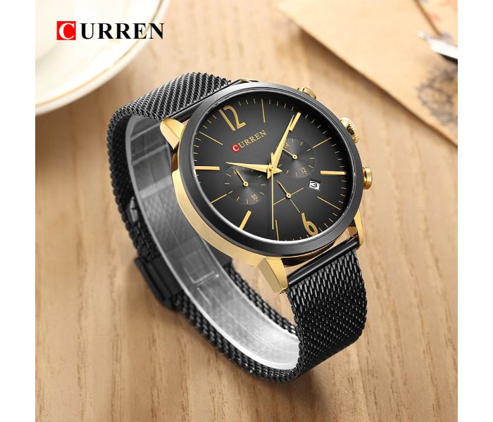 Curren 8313 Luxury Quartz Curren Watch For Men - Black And Gold