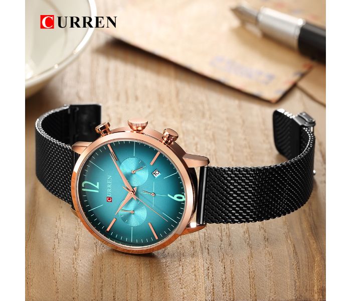 Curren 8313 Luxury Quartz Curren Watch For Men - Black And Green