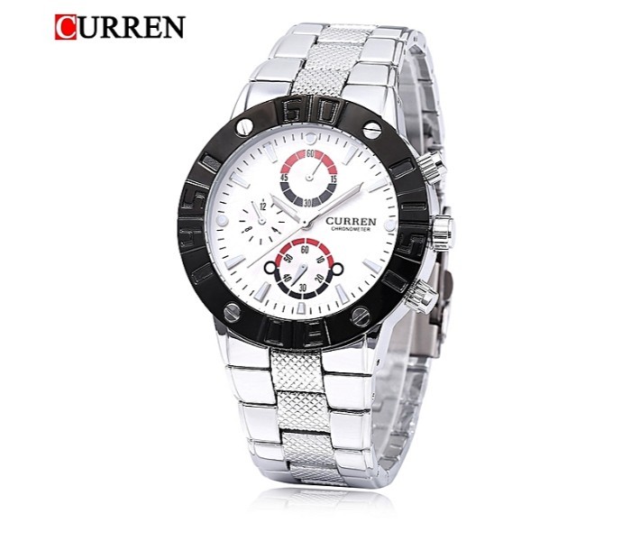 Curren 8006 Men's Luminous Analog Watch 8006 Silver