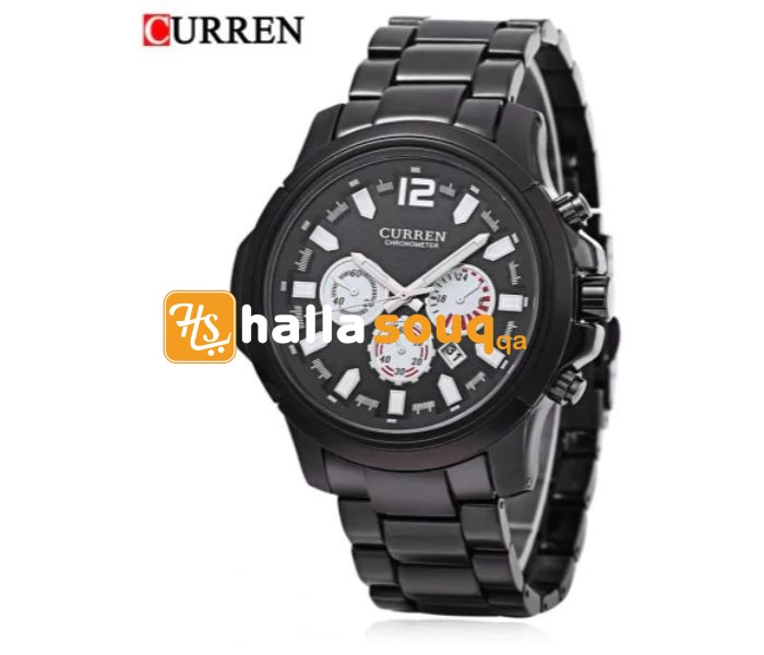 Curren 8059 Stainless Steel Analog Curren Watch For Men - Black