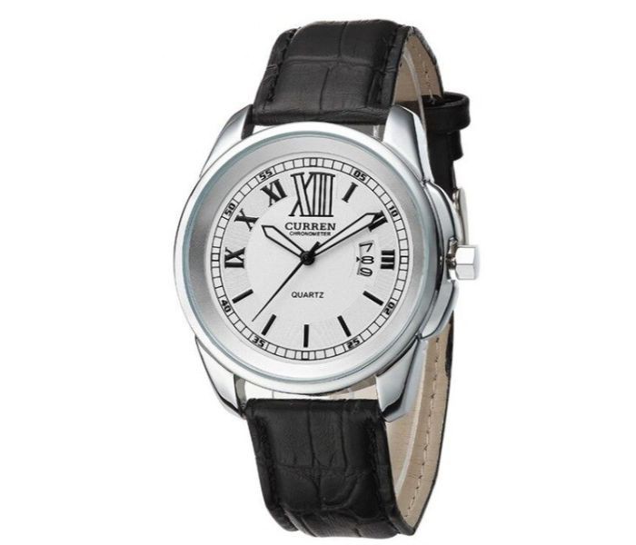 Curren 8060 Chronometer Quartz Curren Watch For Men - Black And White