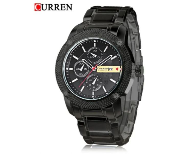 Curren 8069 Stainless Steel Analog Curren Watch For Men - Black