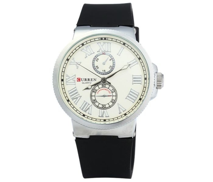 Curren 8160 Quartz Analog Curren Watch For Men - Black And White