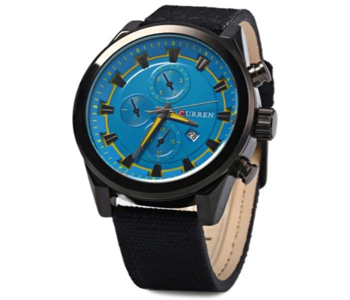 Curren 8196 Quartz Watch With Date Function For Men Black And Blue