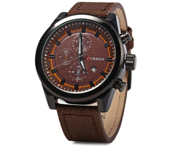 Curren 8196 Quartz Watch With Date Function For Men Brown