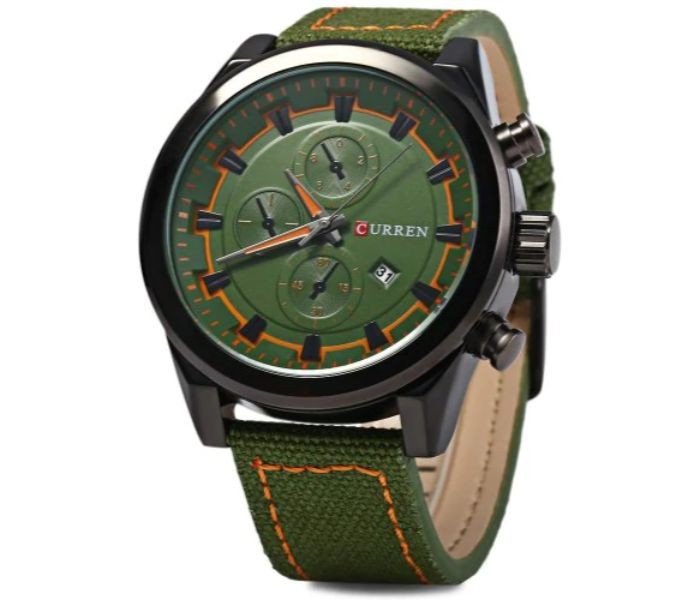 Curren 8196 Quartz Watch With Date Function For Men Green