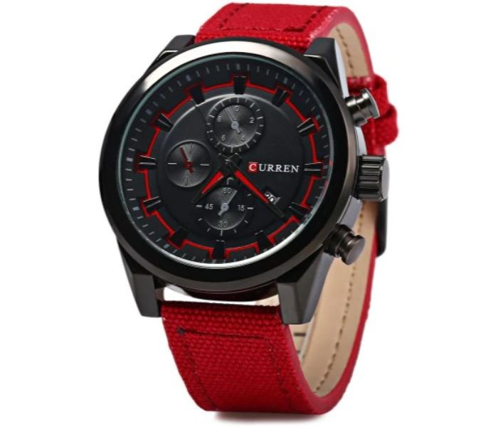 Curren 8196 Quartz Watch With Date Function For Men Red