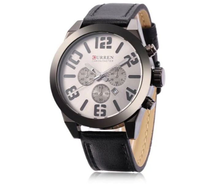 Curren 8198 Quartz Curren Watch For Men - Black And Grey