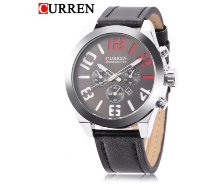 Curren 8198 Quartz Curren Watch For Men - Red And White