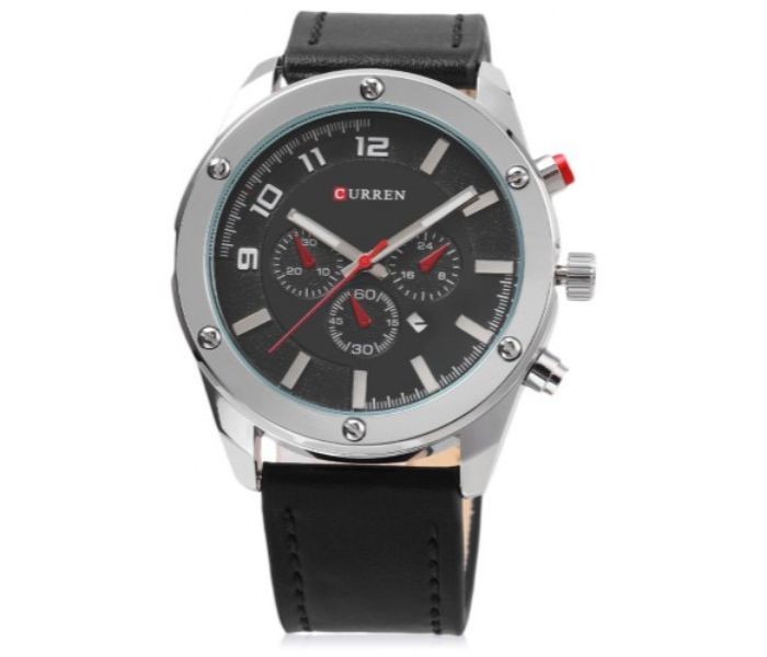 Curren 8204 Analog Quartz Curren Watch For Men - Black