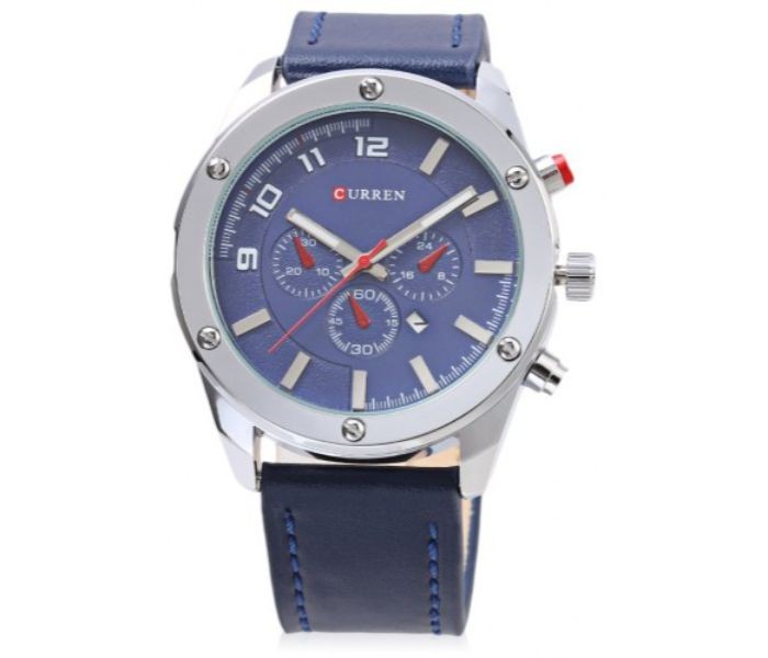 Curren 8204 Analog Quartz Curren Watch For Men - Blue