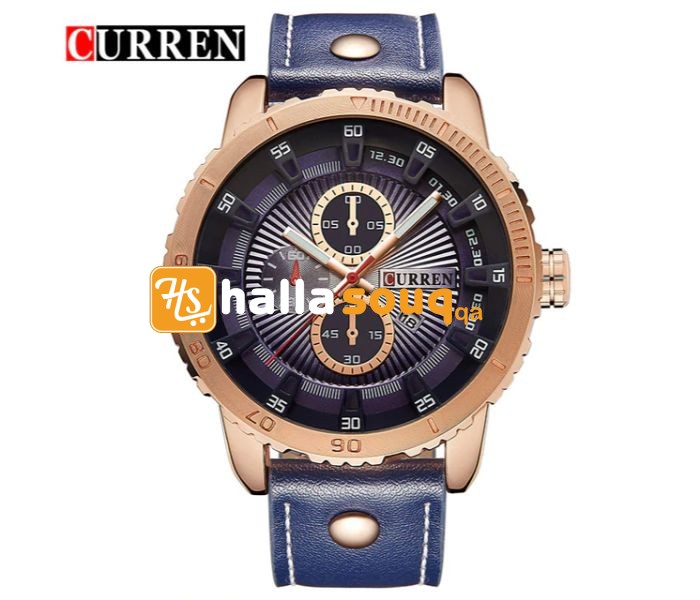 Curren 8206 Casual Analog Quartz Curren Watch For Men - Blue