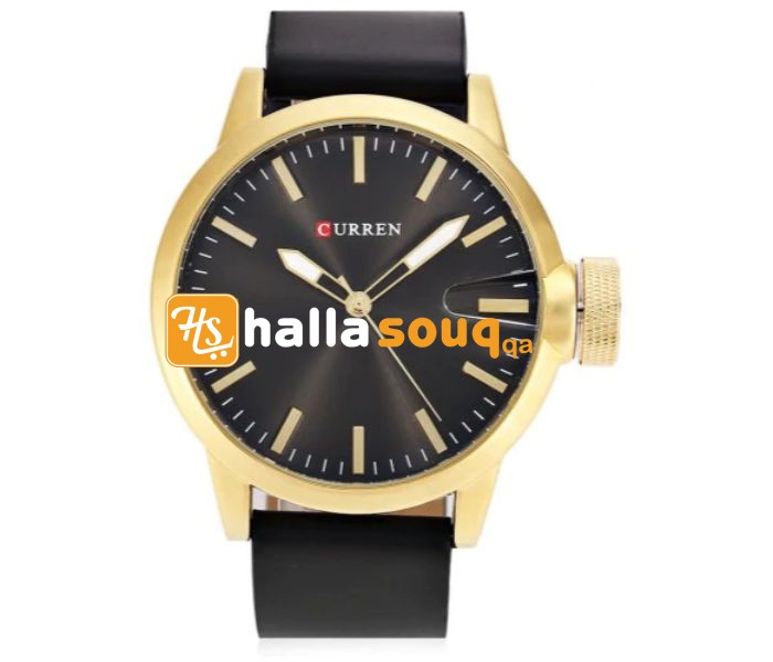 Curren 8208 Casual Analog Quartz Curren Watch For Men - Gold And Black