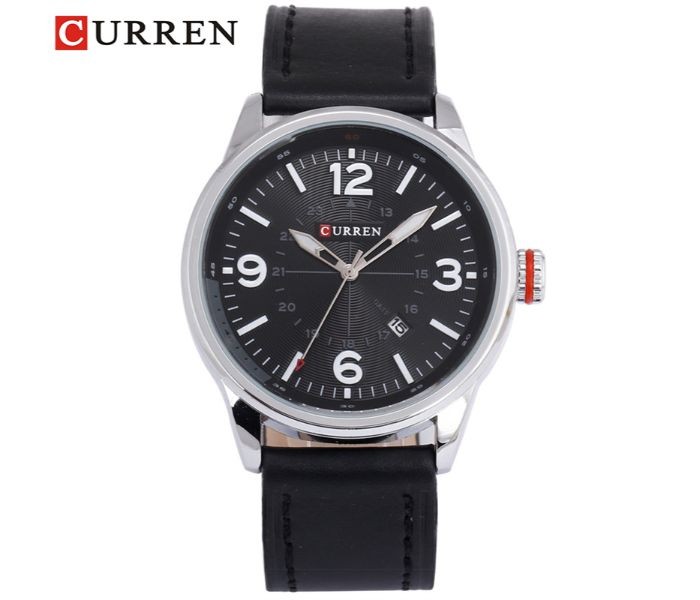 Curren 8215 Business Style Quartz Curren Watch For Men - Black and Grey