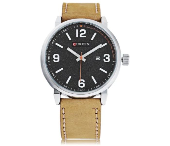 Curren 8218 Quartz Curren Watch For Men - Beige And Black