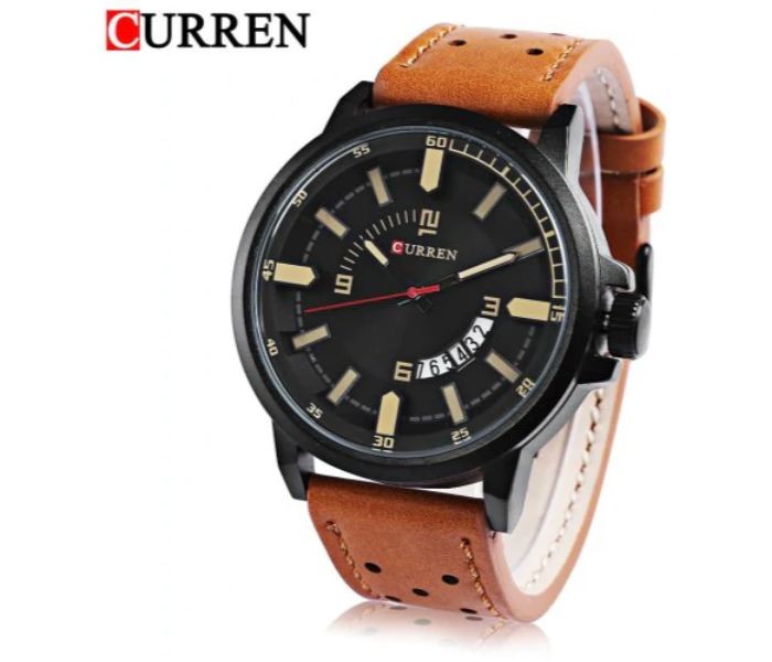 Curren 8228 Quartz Curren Watch For Men - Brown And Black