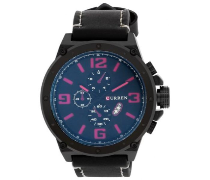 Curren 8230 Fashion Quartz Curren Watch For Men - Black And Blue