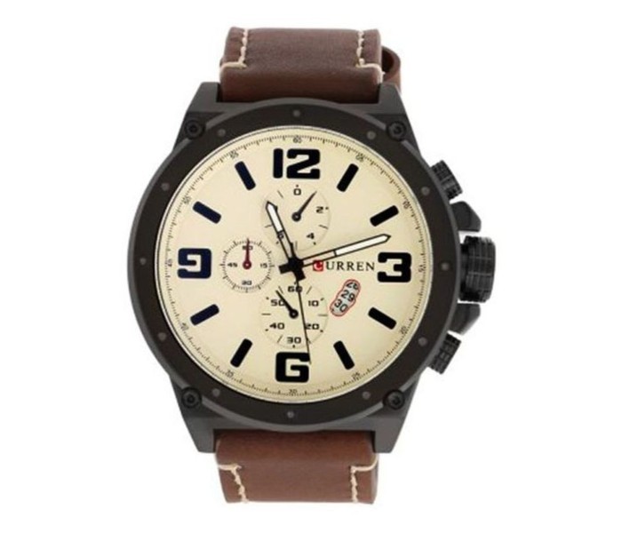 Curren 8230 Men's Quartz Analog Watch - White