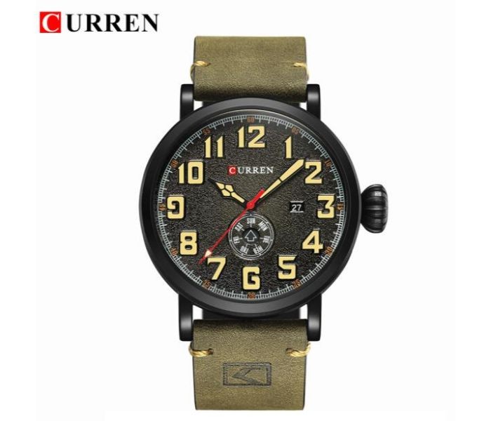 Curren 8232 Luxury Military Quartz Curren Watch For Men - Black And Green