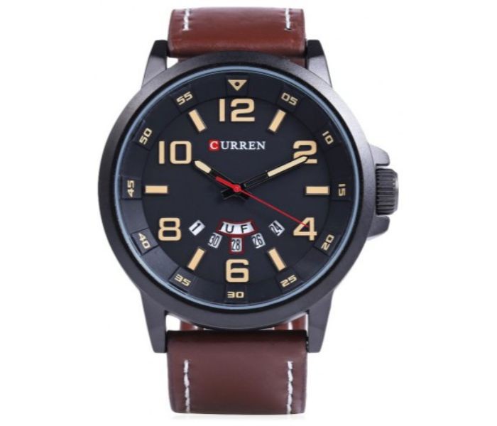 Curren 8240 Fashion Quartz Curren Watch For Men - Yellow And Black