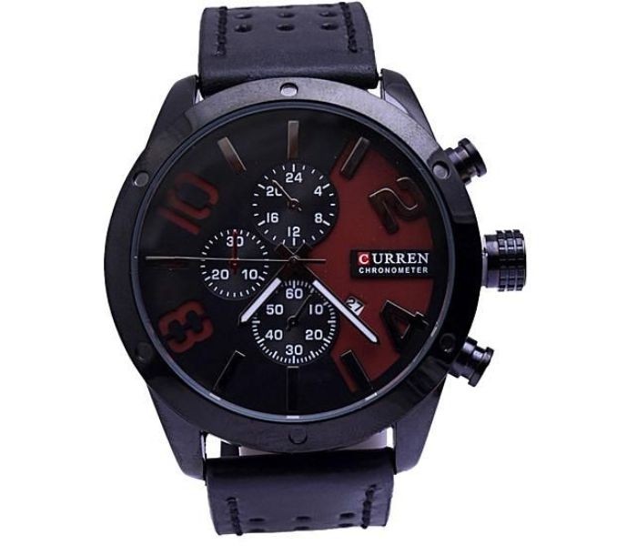 Curren 8243 Quartz Curren Watch For Men - Black and Red