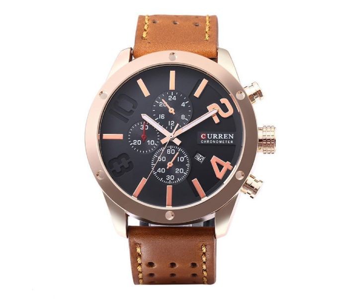 Curren 8243 Quartz Curren Watch For Men - Brown and Black