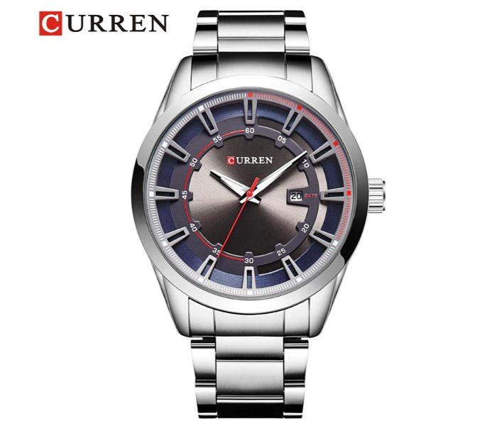 Curren 8246 Analog Quartz Curren Watch For Men - Blue And Silver