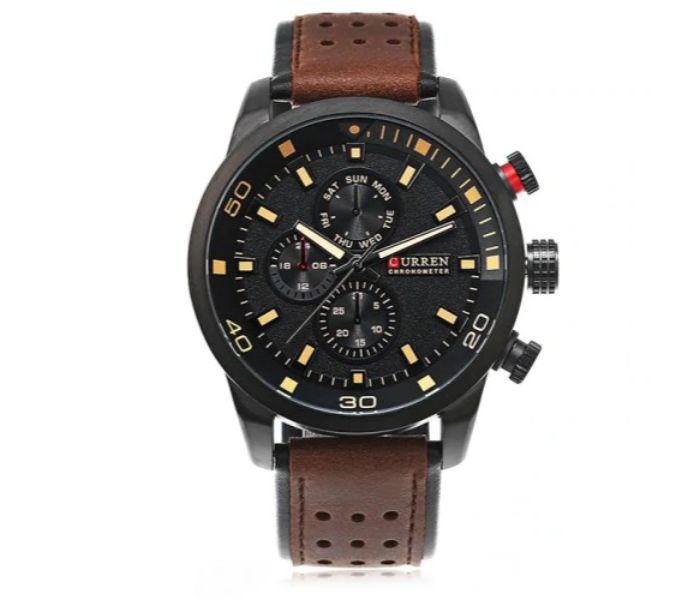 Curren 8250 Casual Quartz Curren Watch For Men - Black