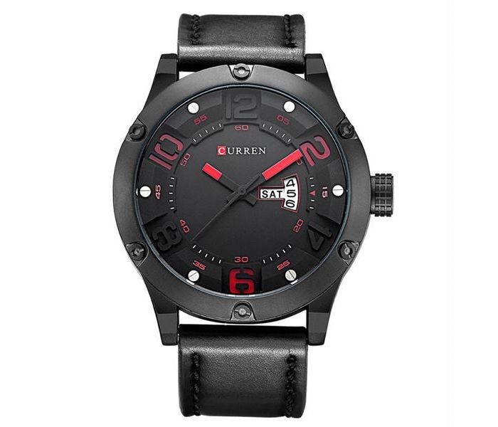 Curren 8251 Quartz Curren Watch For Men - Red And Black