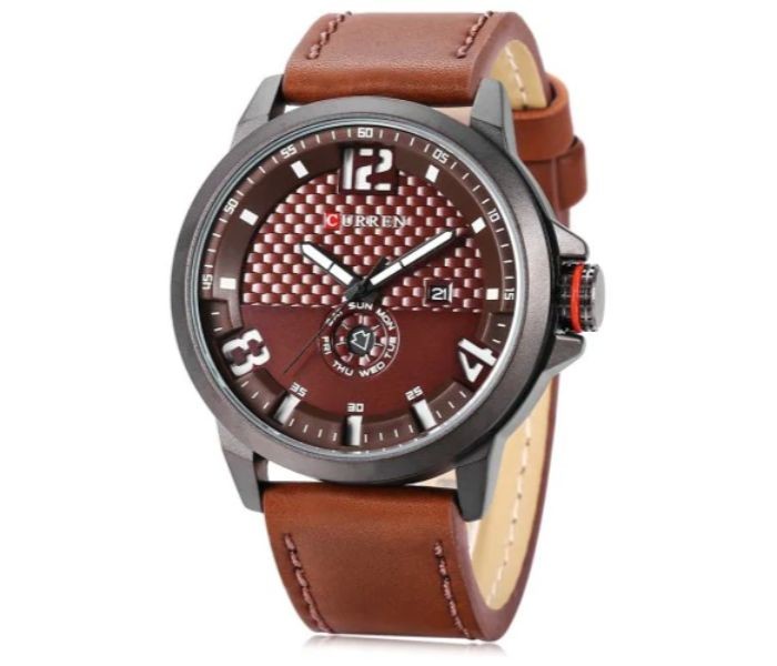 Curren 8253 Casual Quartz Curren Watch For Men - Brown