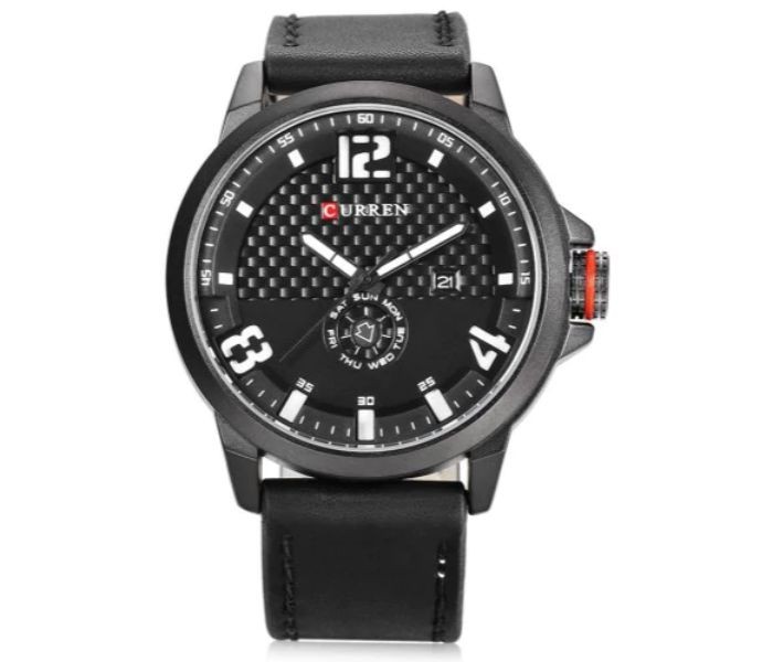 Curren 8253 Casual Quartz Curren Watch For Men - White And Black