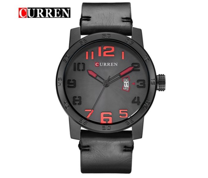 Curren 8254 Analog Quartz Curren Watch For Men - Black and Grey