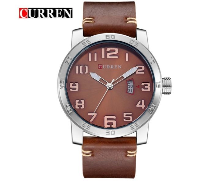 Curren 8254 Analog Quartz Curren Watch For Men - Brown