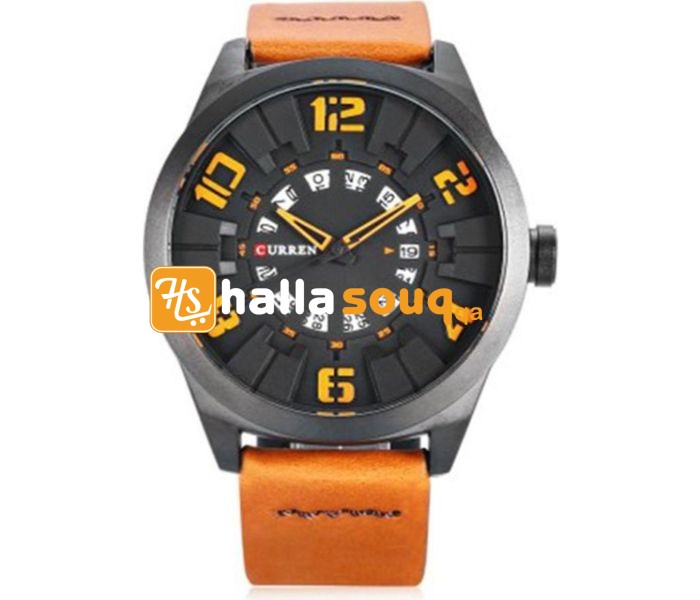 Curren 8258 Casual Quartz Curren Watch For Men - Orange